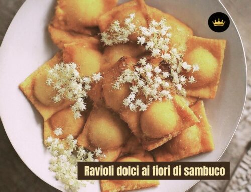 Ravioli dolci ai fiori di Sambuco